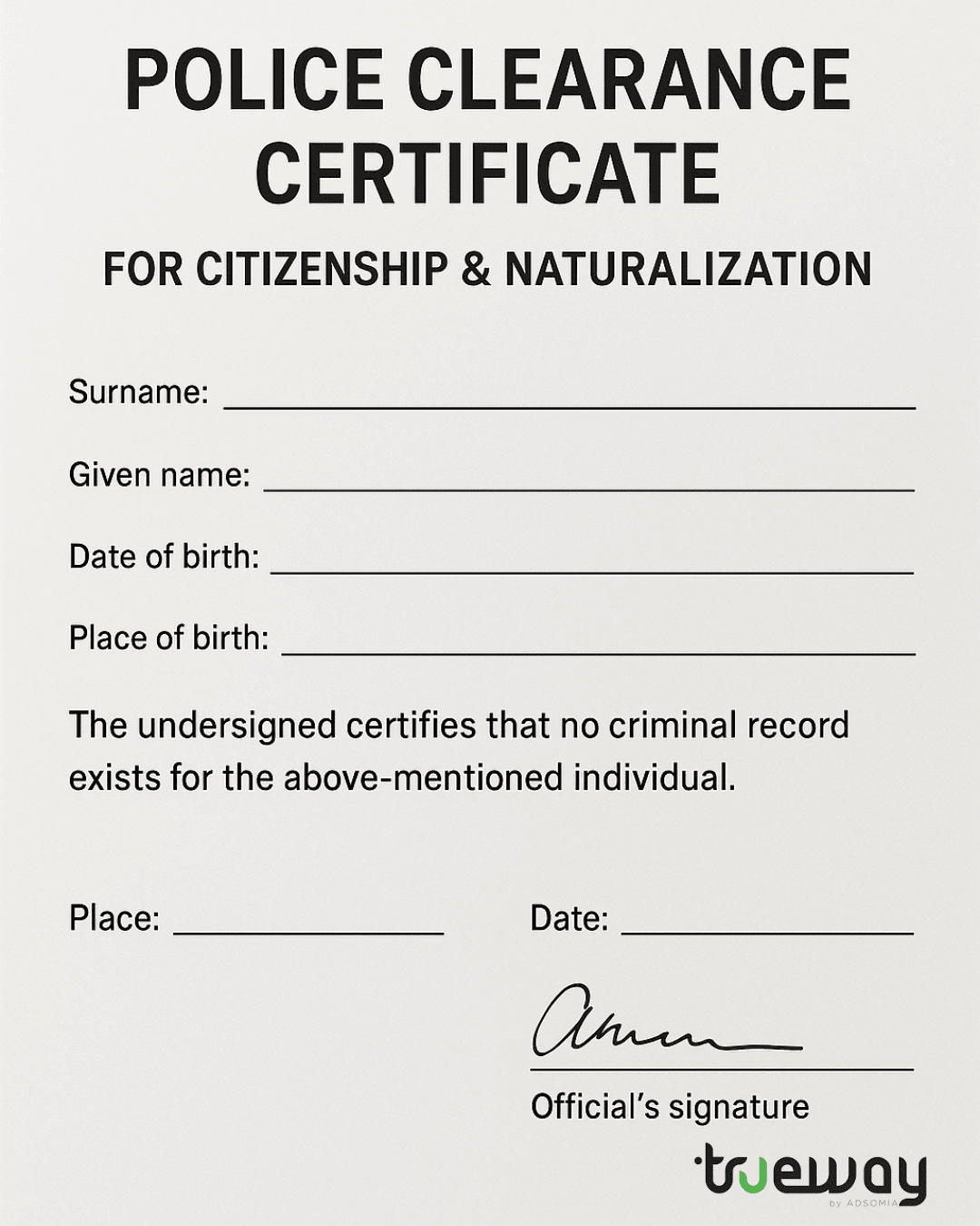 Germany Police Clearance Certificate (PCC) for Citizenship & Naturalization